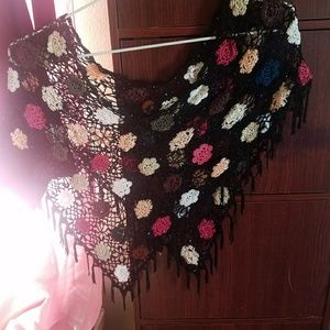 Vintage floral shawl